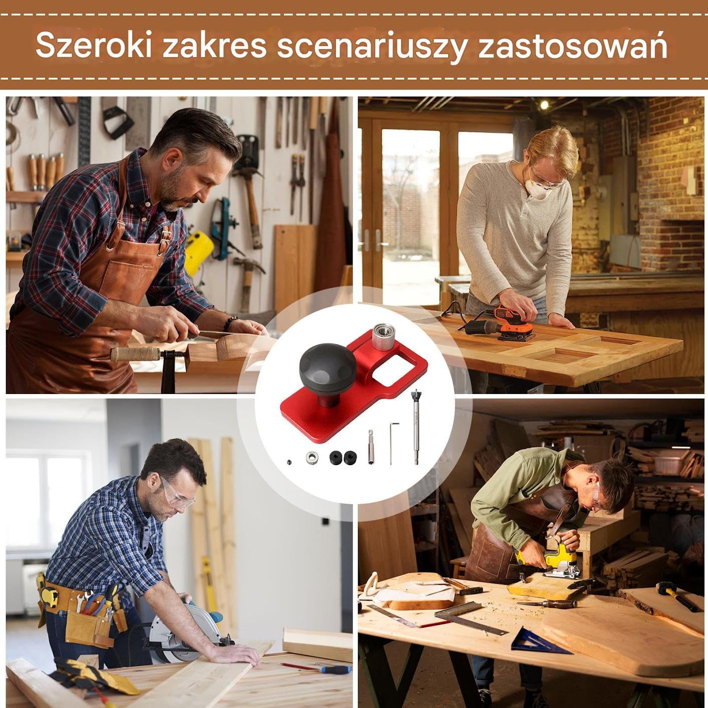 Prowadnica Wiertła Prostych Otworów Bity Do Elektronarzędzi | Precyzyjne narzędzie centrujące otwory pionowe Do Obróbki Drewna, Mebli, Szafek, Montażu Modeli,