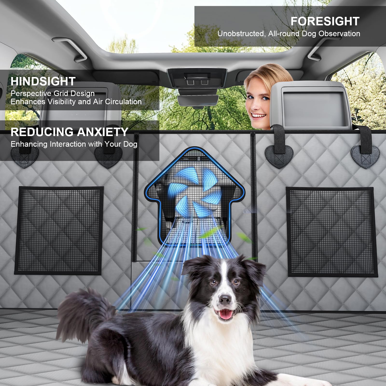 CarChic Dog Car Seat Cover for Back Seat - Waterproof Pet Hammock with Embedded Insert Door Protectors, 600D Oxford Scratch-Proof,Belt Opening,Machine Washable for Cars, SUVs,Small - Trucks - image 3