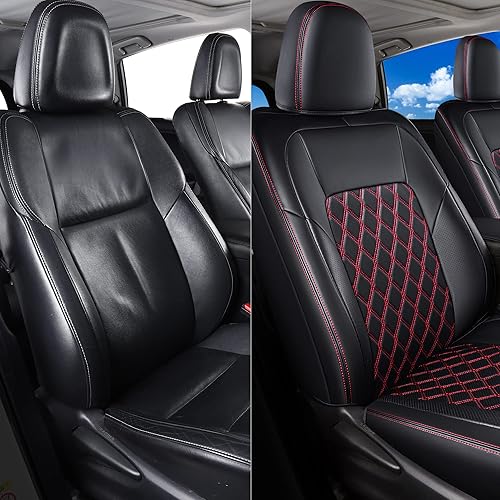 Miniatura 6 de Huidasource Juego completo de fundas de asiento de automóvil RAV4 de ajuste personalizado, funda de asiento de cuero de cobertura completa,