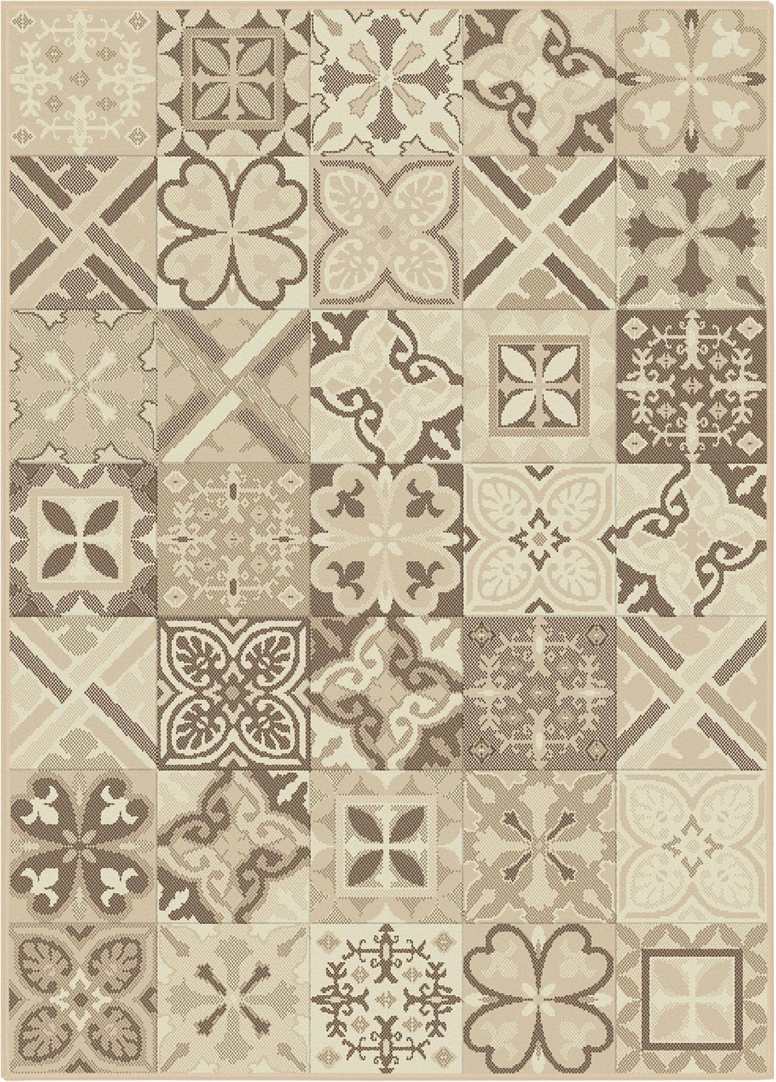 SrS Rugs® Luna Collection, Living Room Rugs, Hallway Runners, with Soft Smooth 8mm Pile. Contemporary Designs. Multi Colours, 3 Sizes (Cathedral Glass Ivory, 160cm x 225cm)