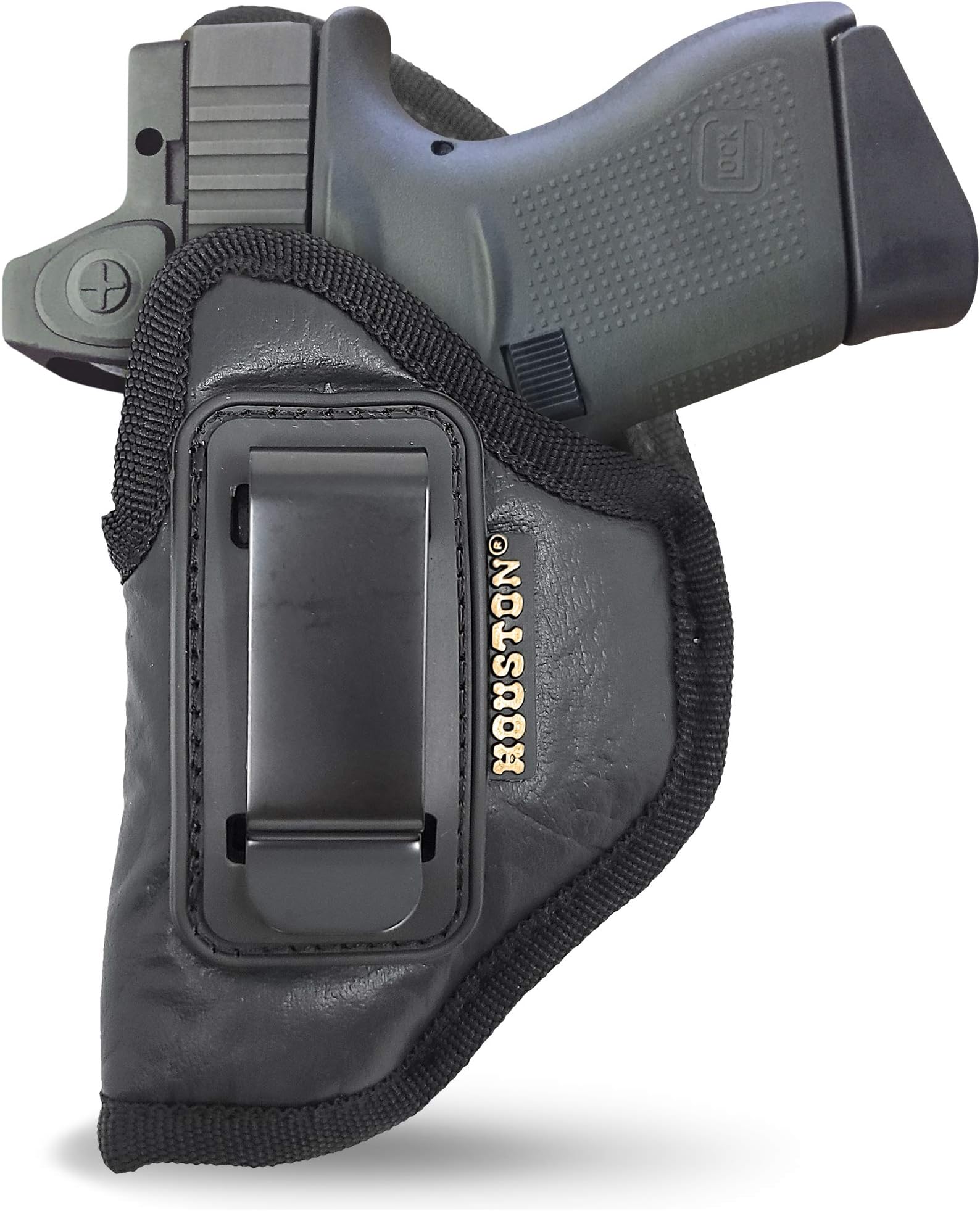 ECO Leather Optical Concealment Holster Inside The Waist with Metal Clip FIT Glock 42, SIG P365, KAHR PM 45, MAKAROV, KELTEC PF9 / P11