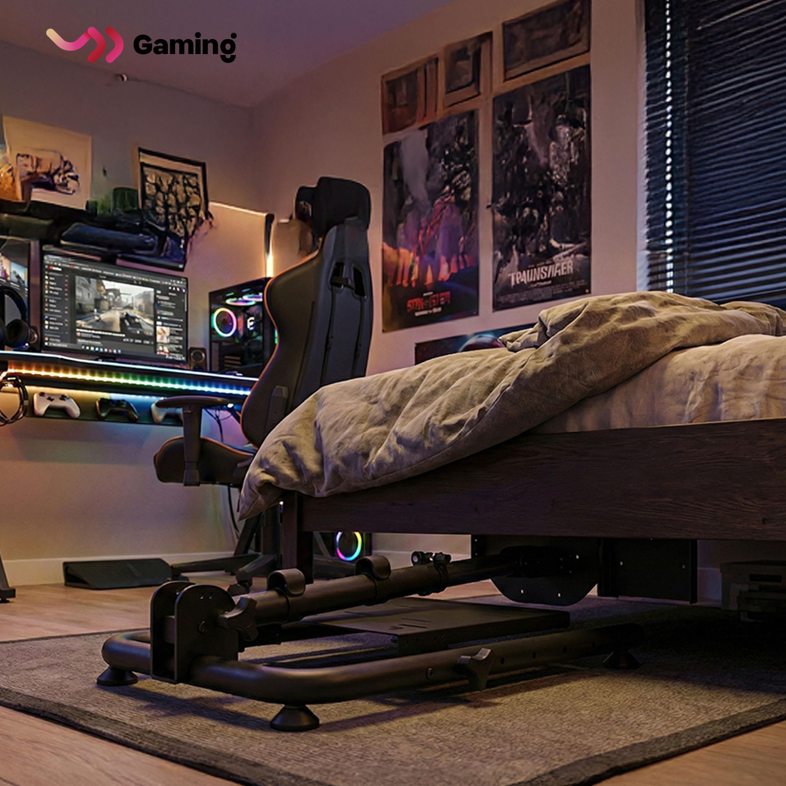 VDD Gaming - Support pour volant - support standard pour volant de course - cockpit de course - noir