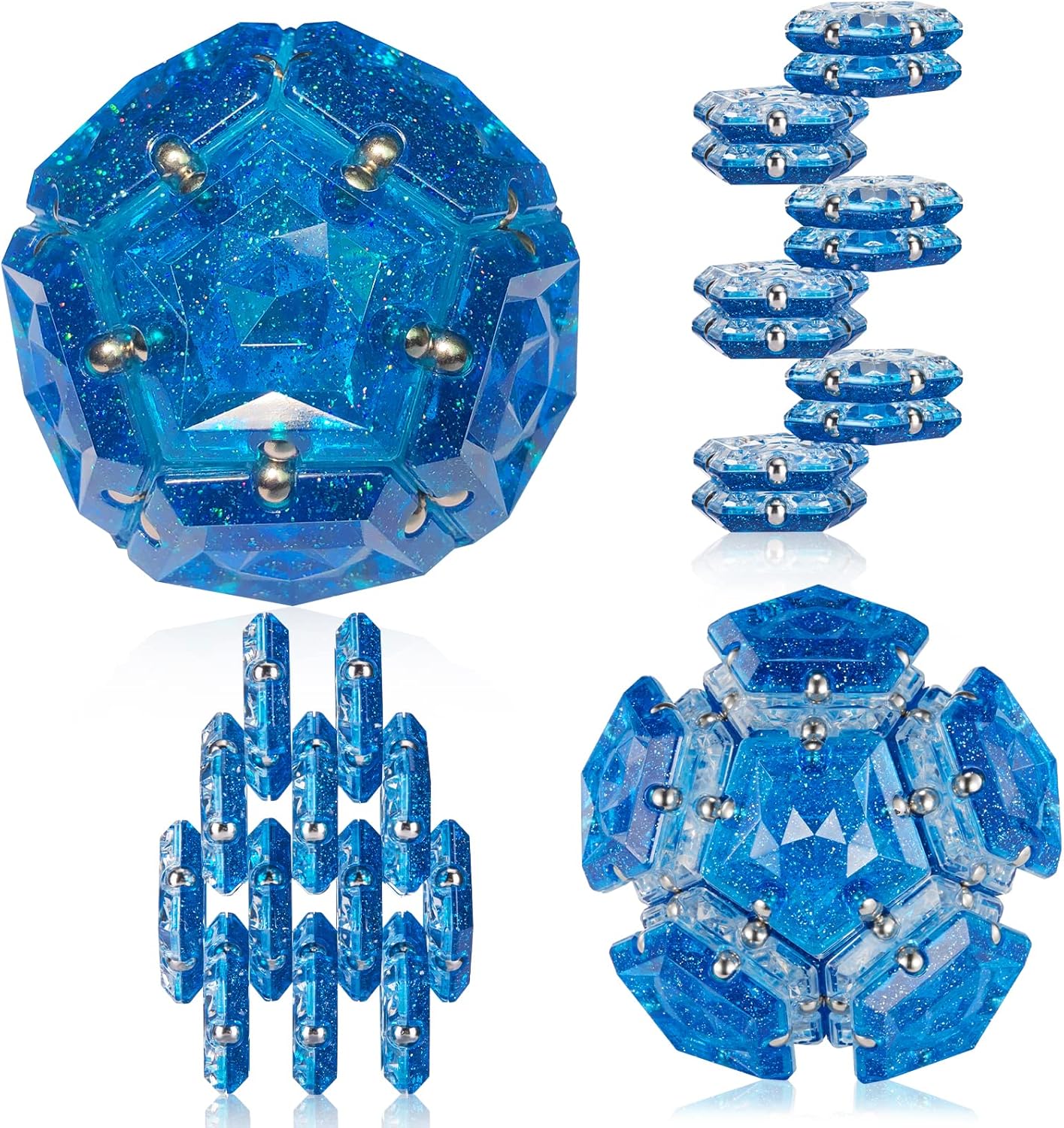 Fidget Sphere Balls Crystal Diamond Blue
