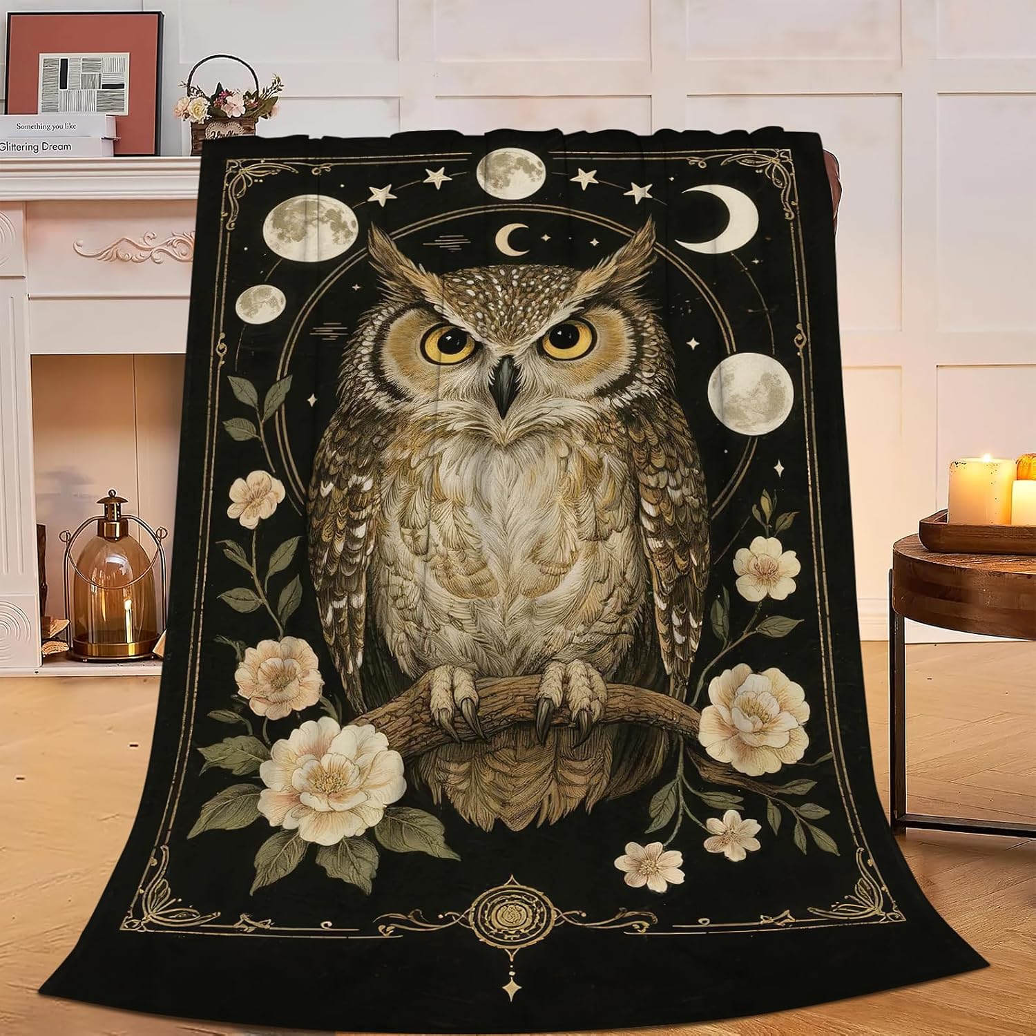 Owl Blanket Owl Gifts for Women Girls Lightweight Throw Blanket Soft Flannel Cozy Fleece Fuzzy Plush Warm Bedding Stuff for Kids Adults 40 x 50 Inch