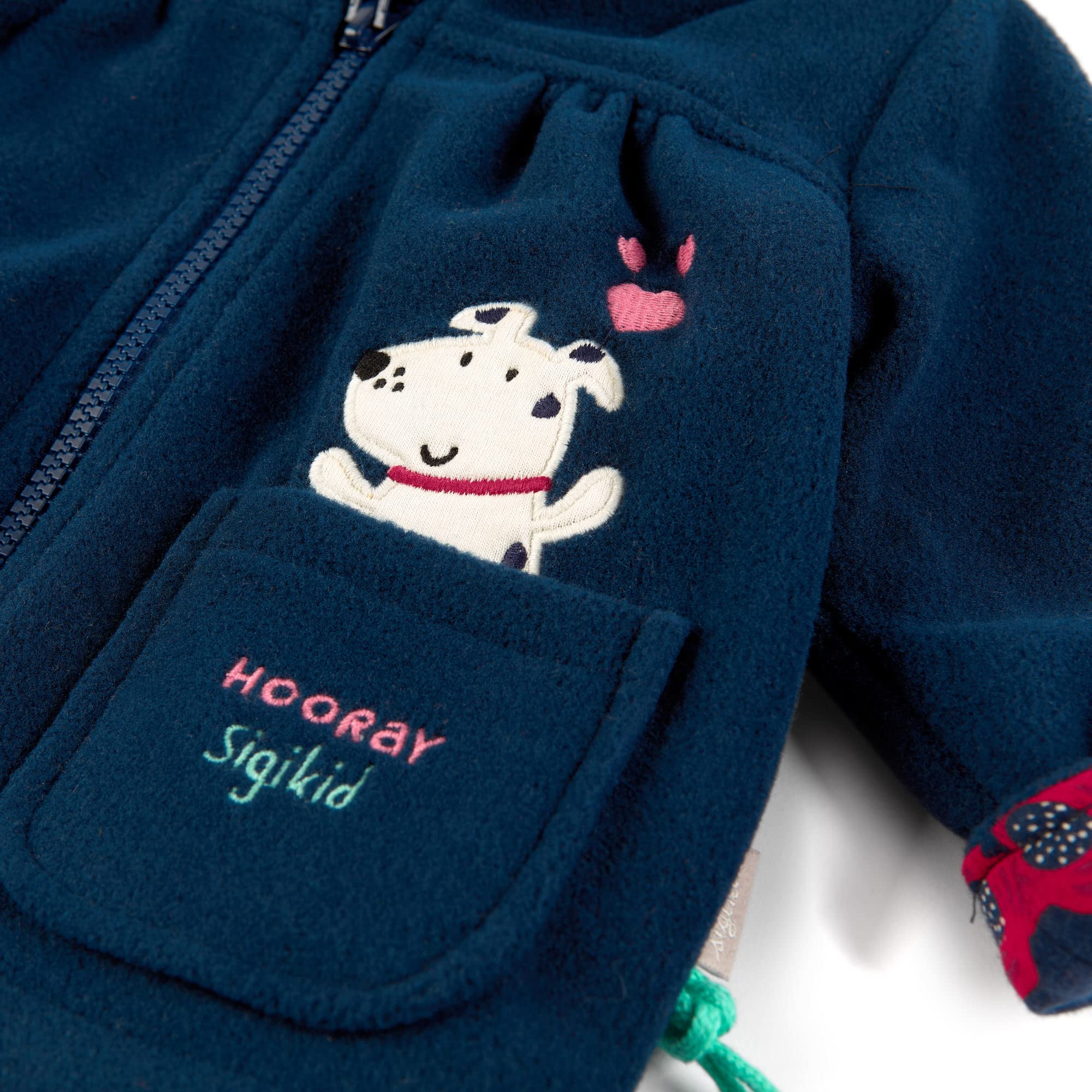 Sigikid Baby - Mädchen Baby - Mädchen Fleecejacke mit Kapuze Baby Fleecejacke