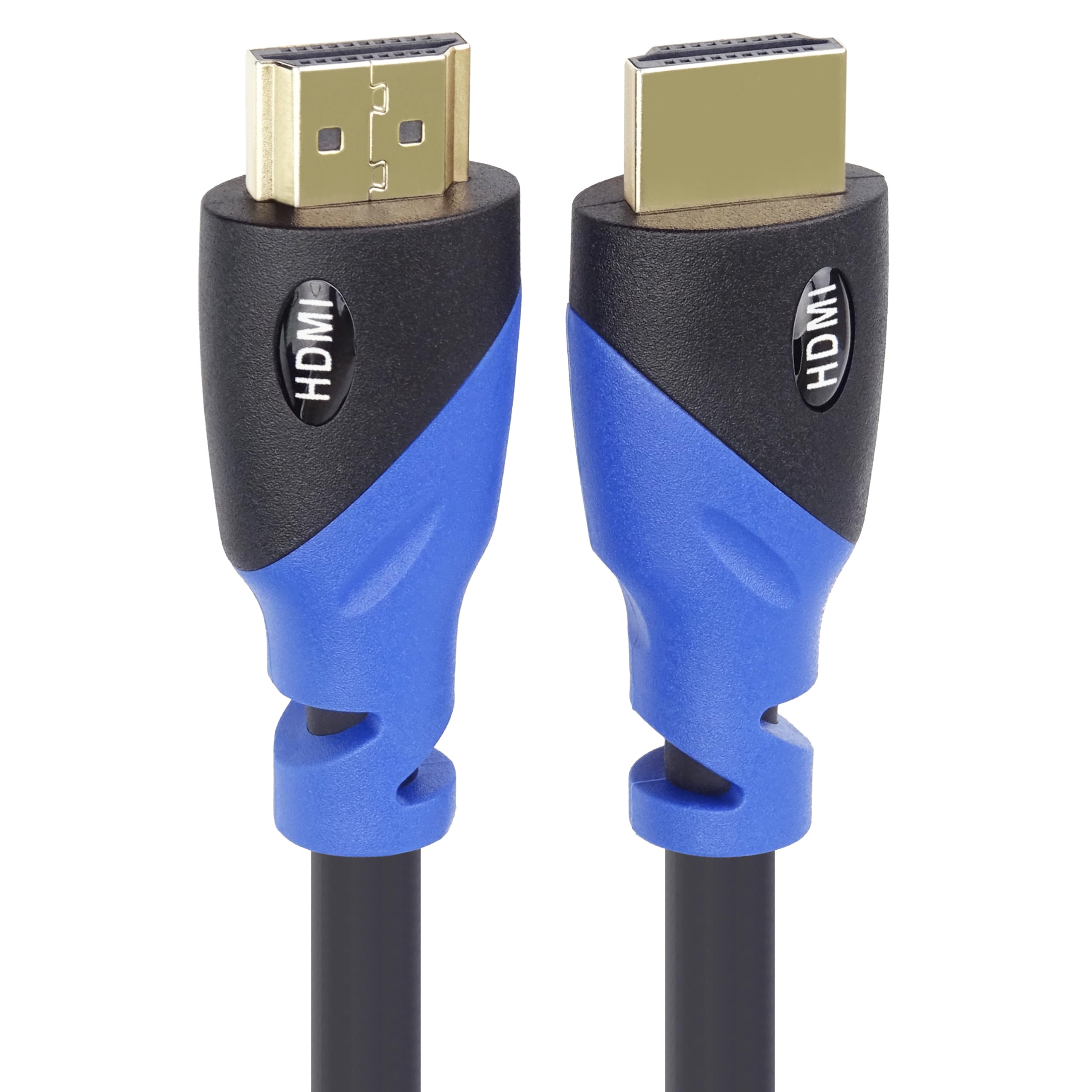 PremiumCord 4K HDMI 2.0b Cable, Resolution UHD 4K @ 60Hz 2160p, 3D ARC, HDCP, Gold Plated Connectors, Black/Blue PVC Connectors, Length 1 m