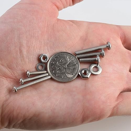 Miniatura 4 de Tornillos y tuercas de máquina pequeños, 280 tornillos de cabeza de bandeja #4-40#6-32, kit surtido de tornillos de máquina de acero inoxidable,