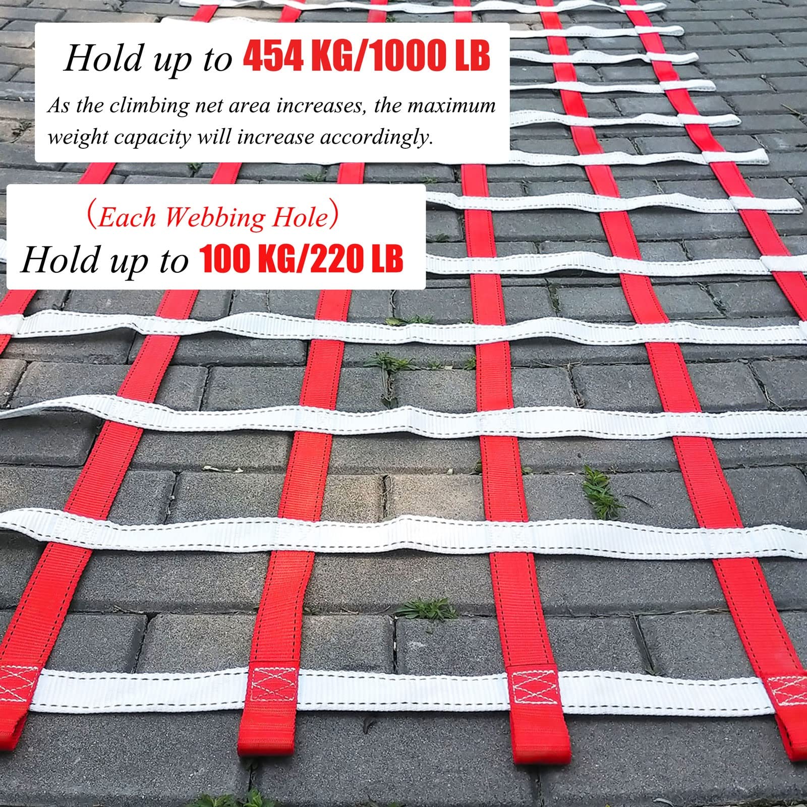 Scaletta da arrampicata resistente per set di altalene, 9 x 2,1 m, rete da corsa a ostacoli per la palestra della giungla, per bambini e adulti, accessorio di sicurezza per casa sull'albero e