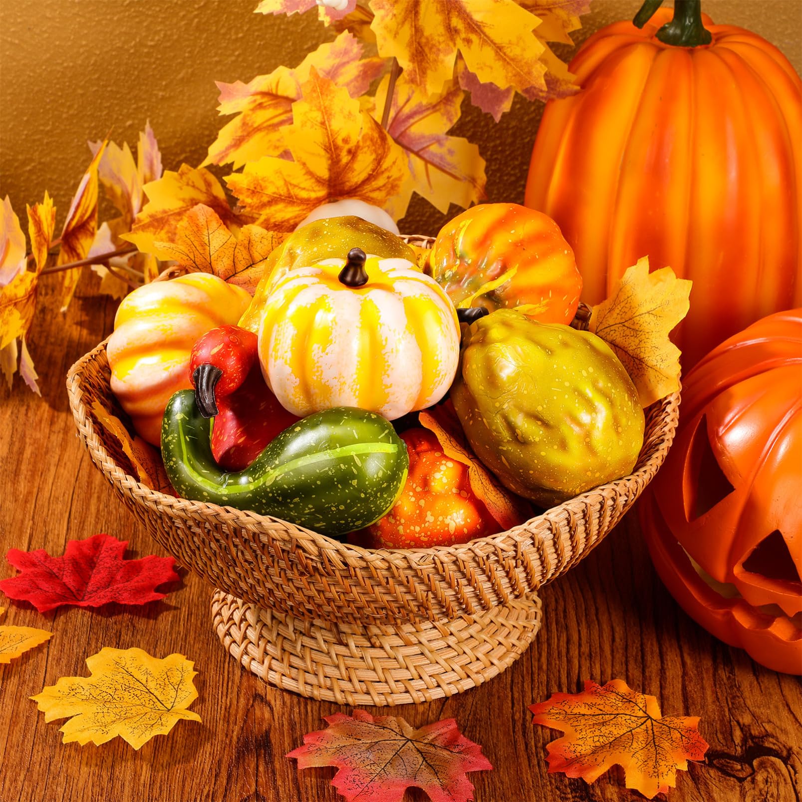 SOIMISS 24stücke Schaumstoff-kürbisse Für Herbstdekoration Lifelike Kunst-kürbisse Für Halloween Thanksgiving Und Herbstliche Festlichkeiten Für Tisch Garten Und Kreative