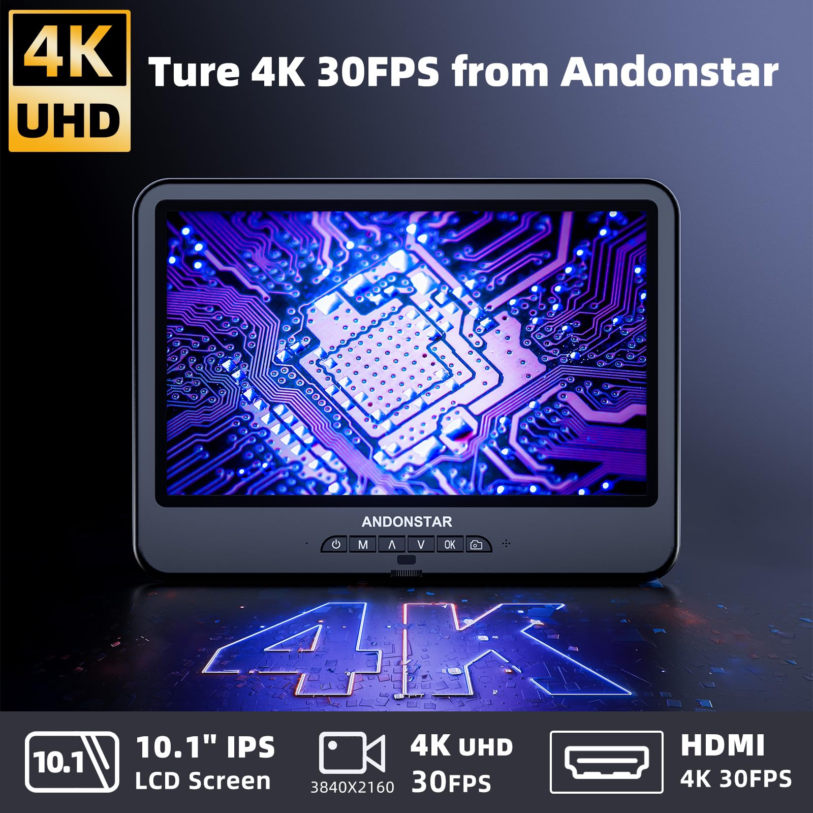 Andonstar Microscopio digital HDMI AD208S Pro 4K 30FPS
