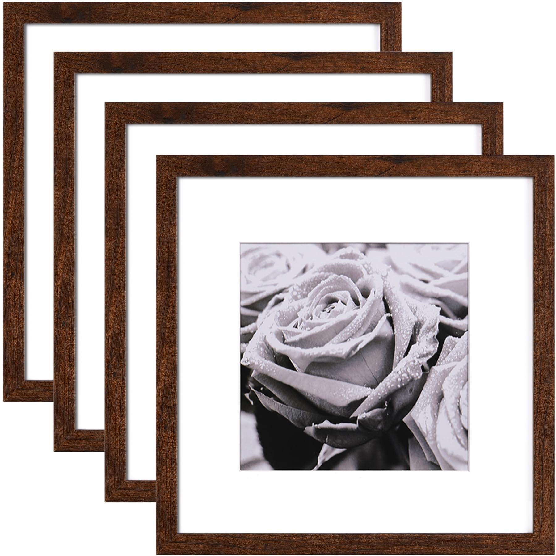 Yaetm Brown Wood Grain Frame Set