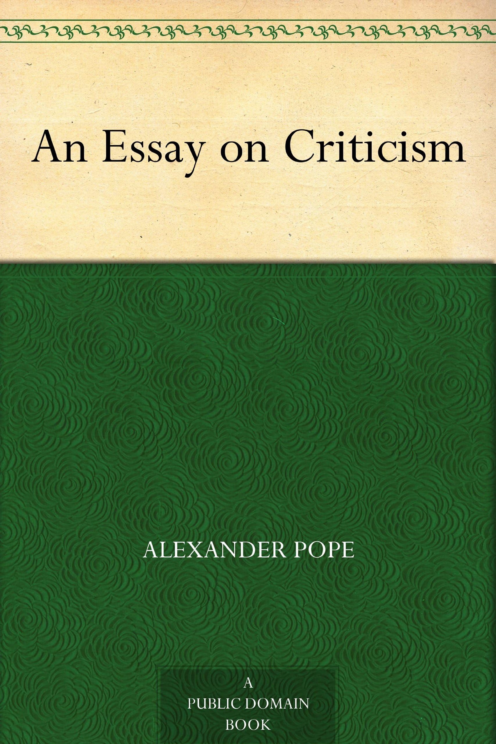 An Essay on Criticism