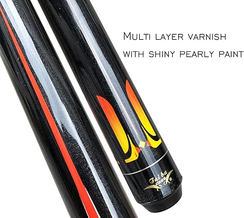 Miniatura 3 de Tai ba taco de 2 piezas de barra de billar, punta de 0.512in, taco corto de 47.6in, para niños de madera dura, arce canadiense profesional, barra de