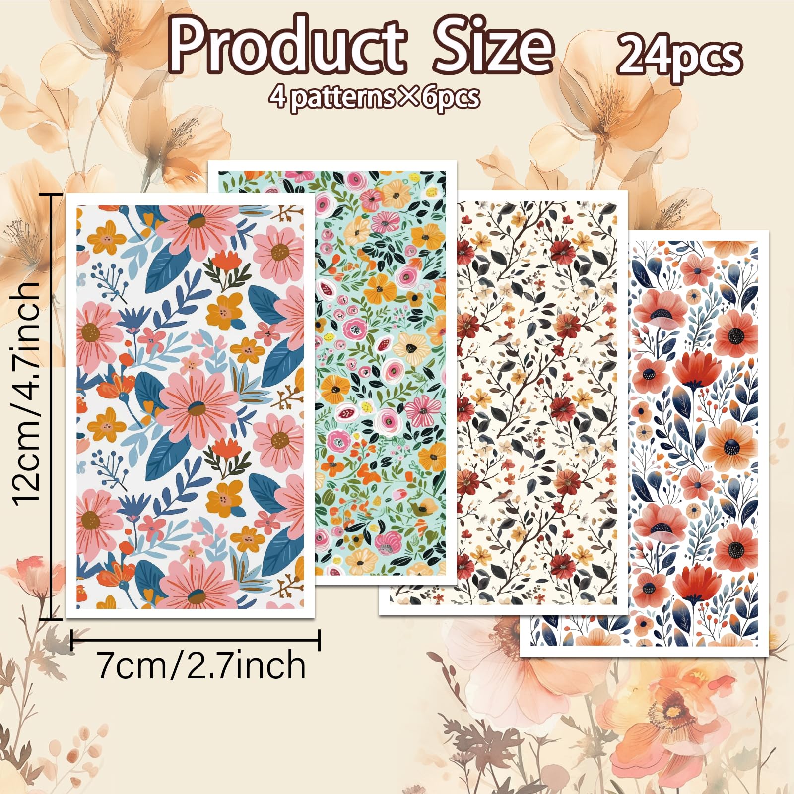 OLYCRAFT 24 Feuilles Papier Transfert Argile Polymère - Motifs Feuilles Tropicales Pour Bijoux