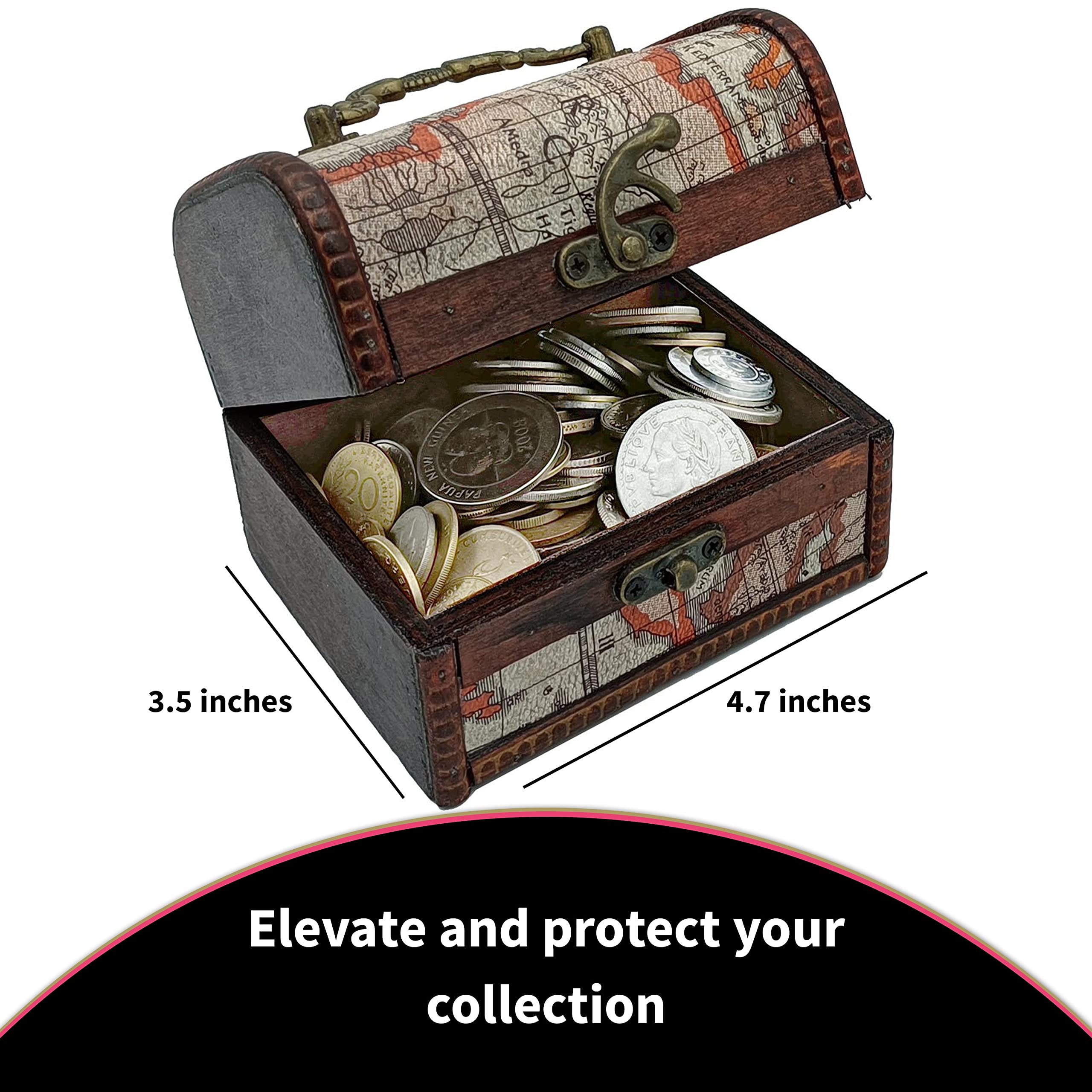 Buy Coin Collection World Currency Set Treasure Chest with 1Lb