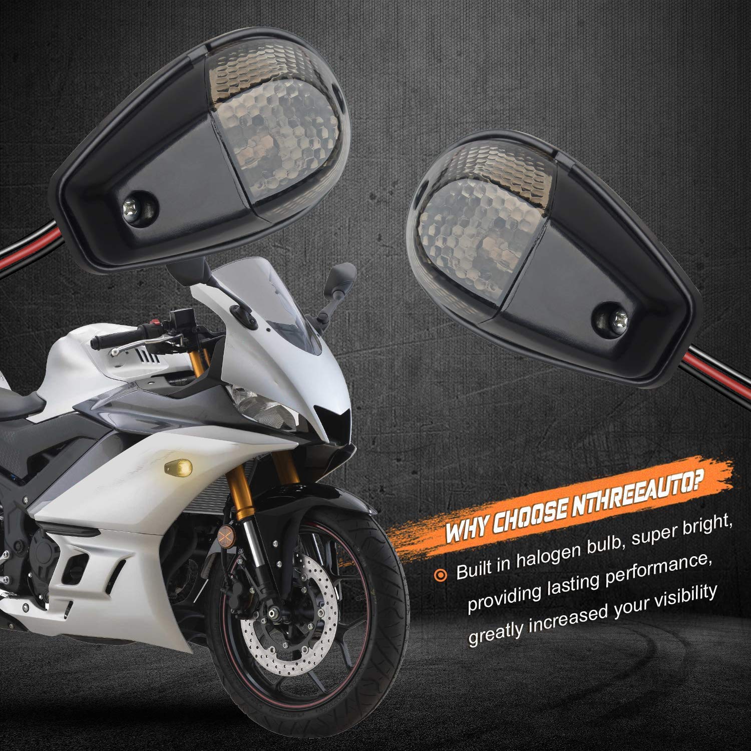 Kuryakyn 4823 Motorcycle Lighting Accessory: Rear Fender Tip Lens Kit for 1986-2017 Harley-Davidson Motorcycles, Red LED Light with Smoke Lens