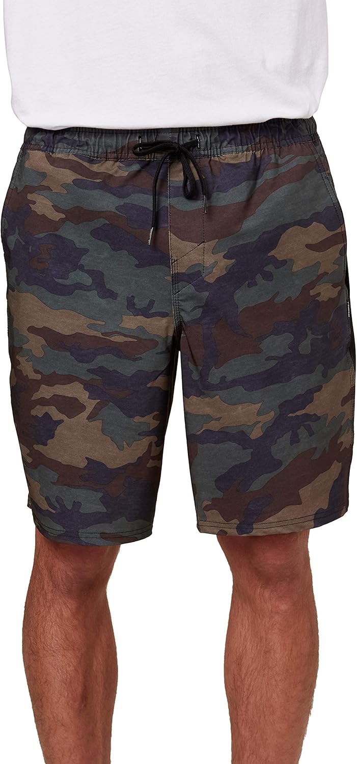 Mens Interval Hybrid Shorts, Camo, L