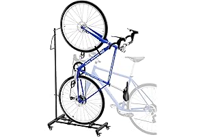 Vertical Adjustable Stand-Up Bike Rack: Upright Storage Solution for Small Spaces