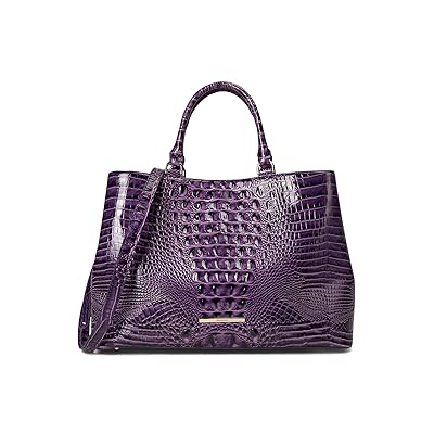 Brahmin Denise Tote Handbags Heroic Purple, Leather