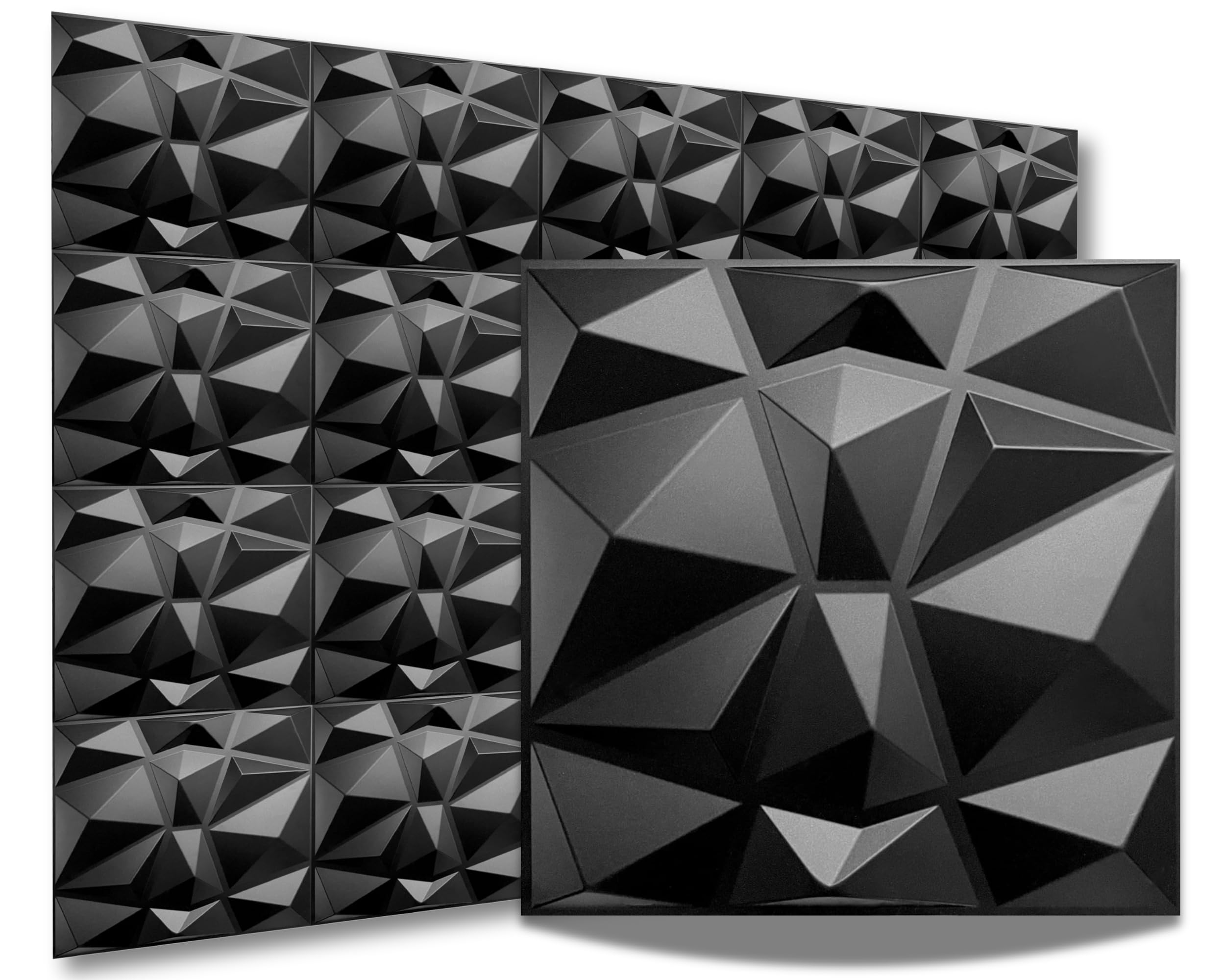 Paneles 3D plástico PVC 5m²-20PCS Paneles de pared Sala de juego Techo de pared Óptica 3D Diamante 3D PVC — view 28
