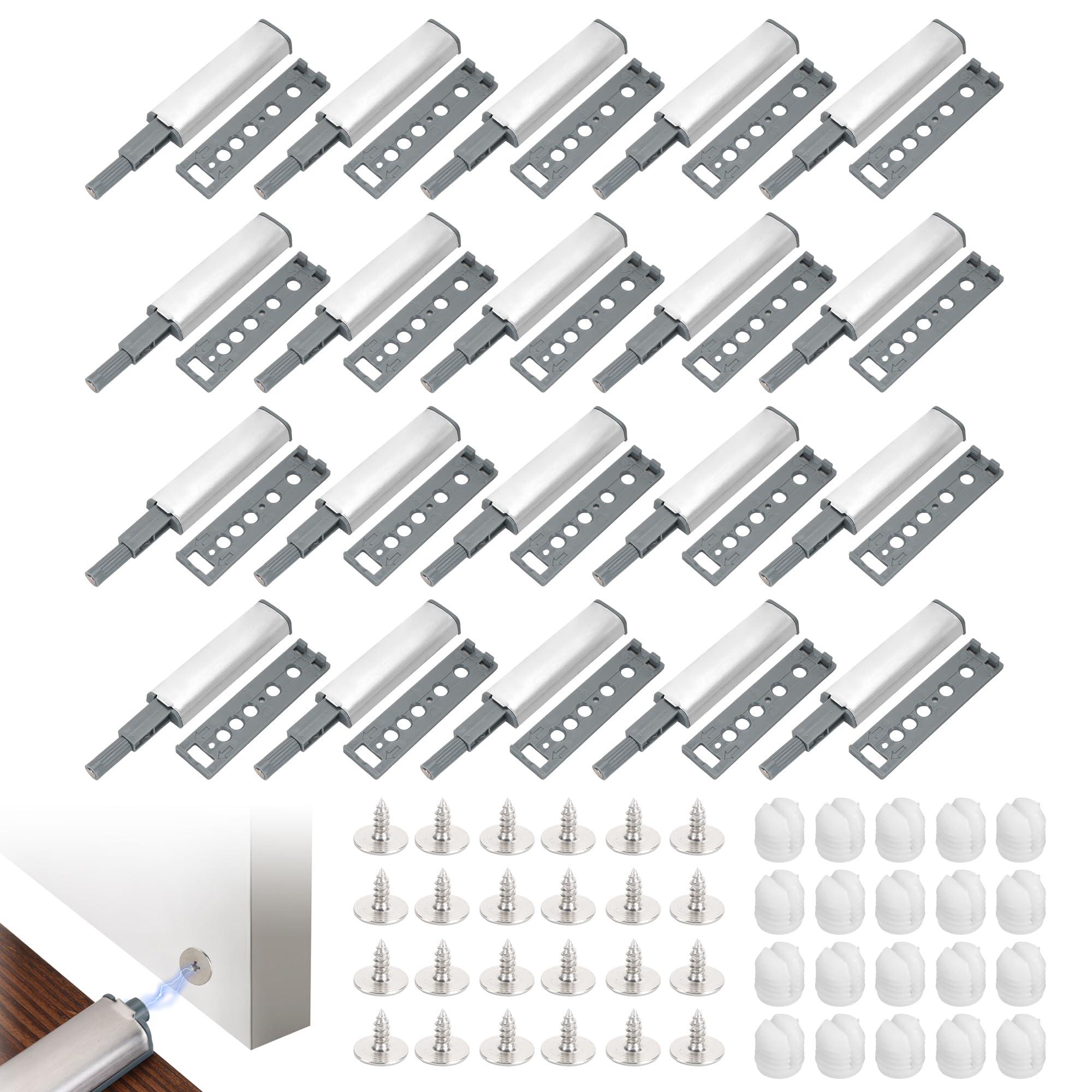 Loquet magnétique à fermeture douce lot de 30 pour armoire et placard