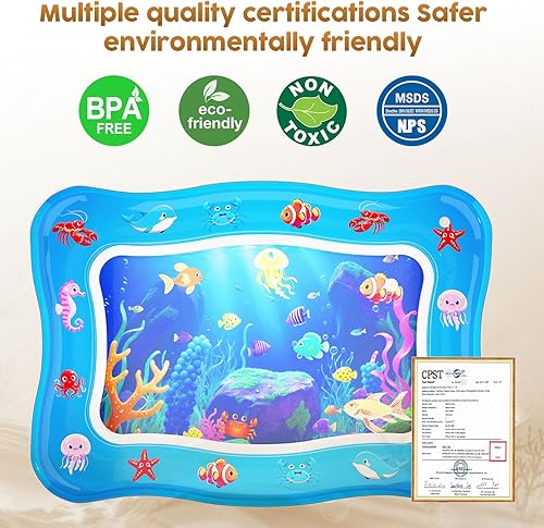 Miniatura 3 de Tapete de agua para gatos – Juguetes interactivos para gatos mejorados con PVC grueso de 0.028 in de grosor para refrigeración y calefacción, cama