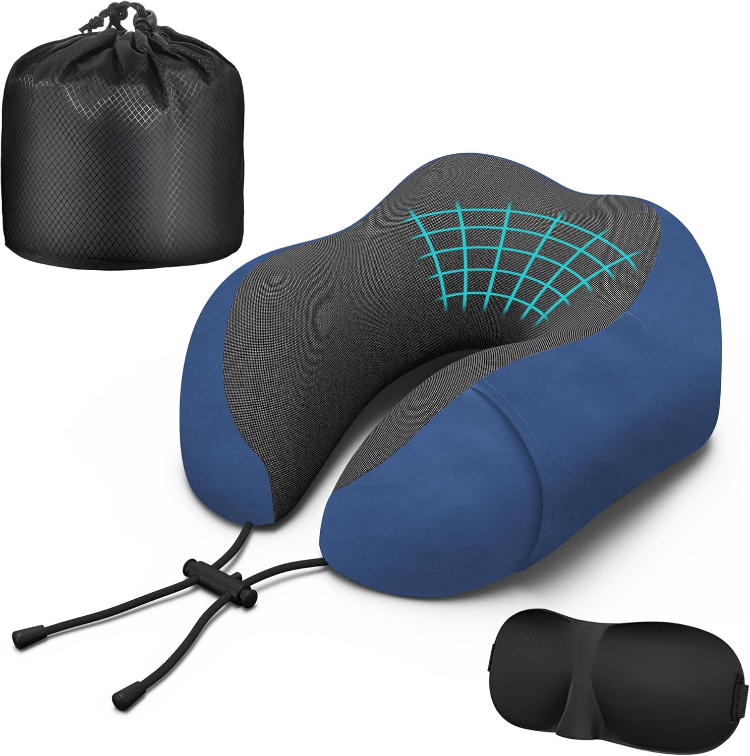 Neck Travel Pillow, Upgraded Memory Foam Pillow for