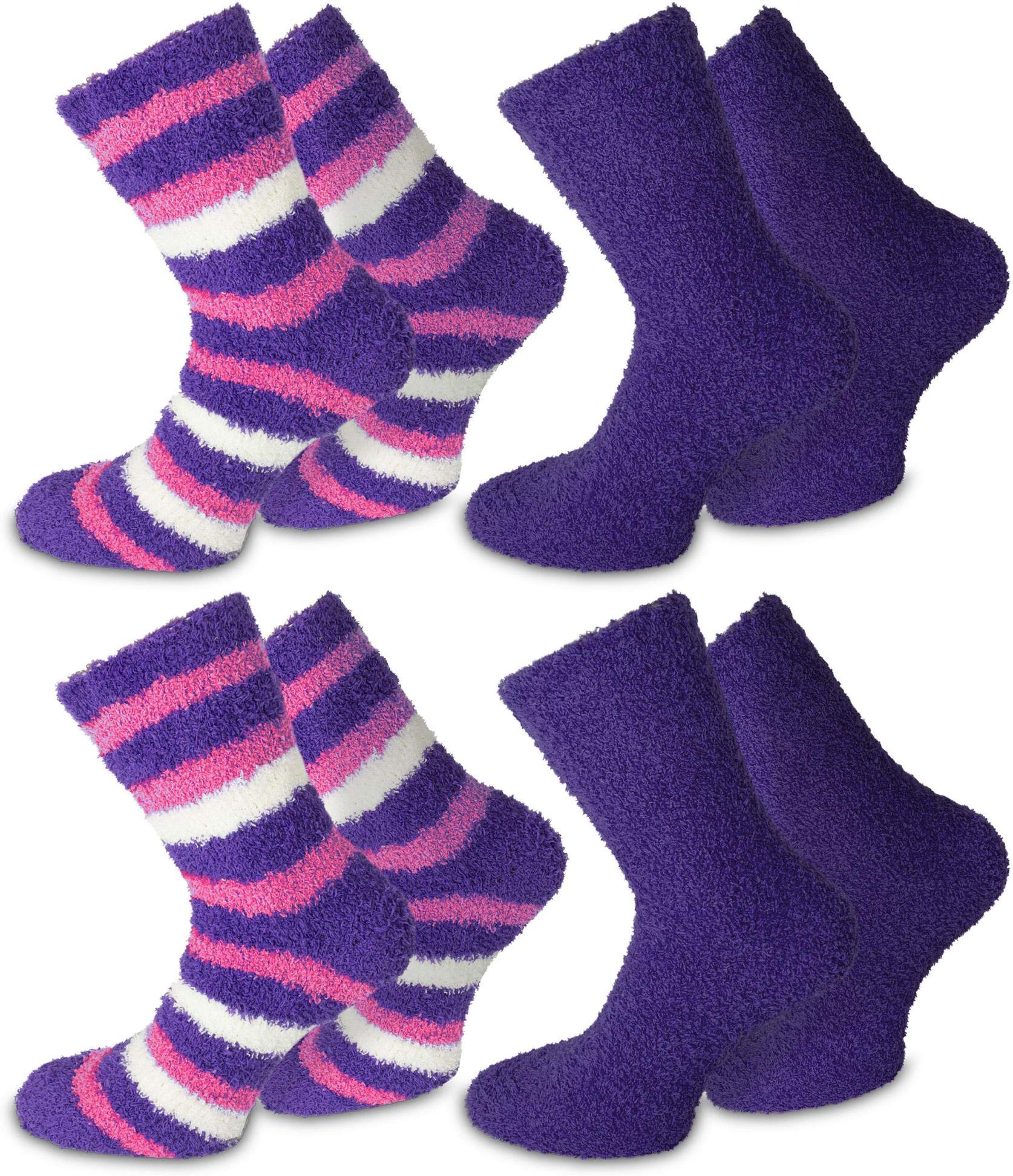 normani 4 Paar Flauschig weiche Kuschelsocken