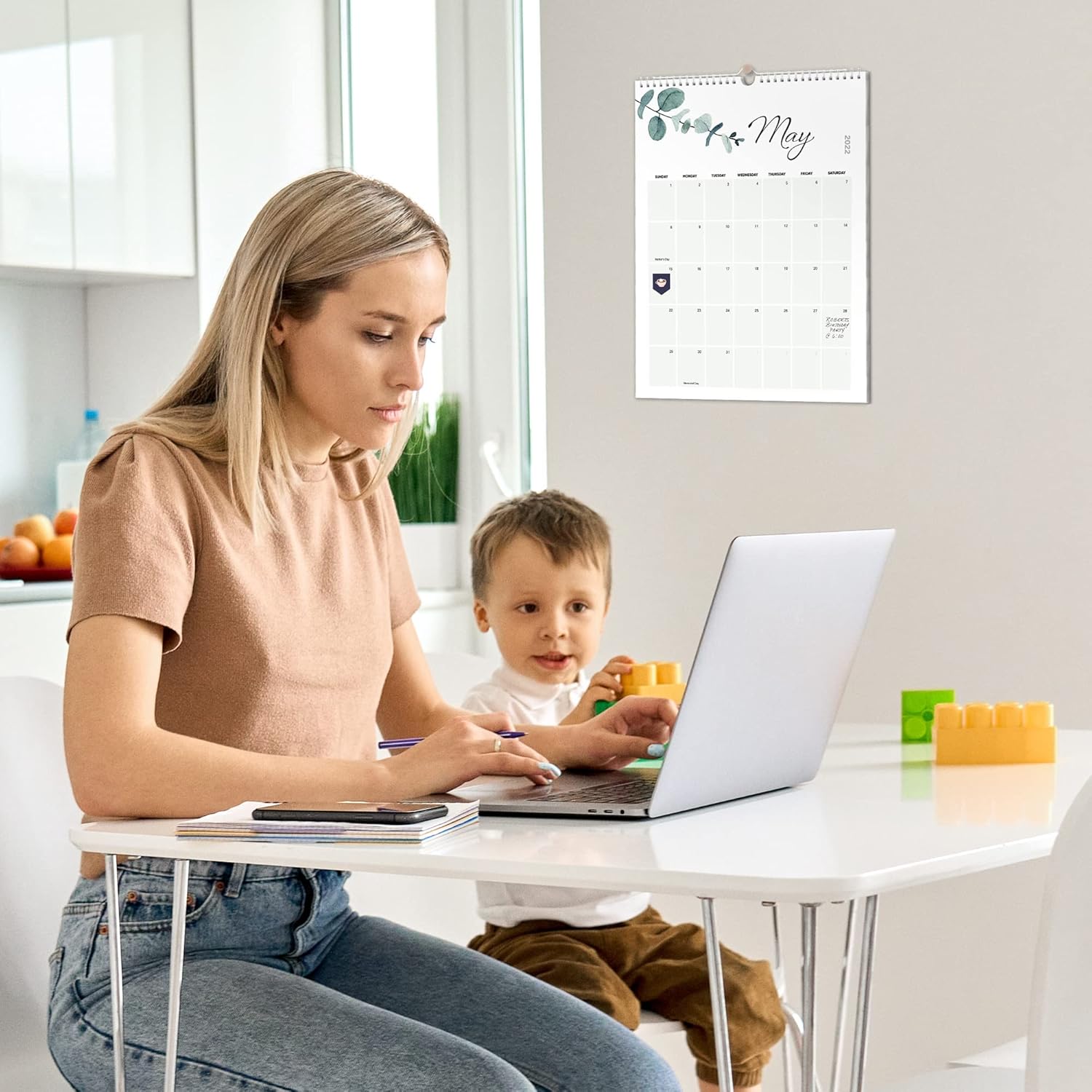 Aesthetic Vertical Greenery Wall Calendar - Runs from January 2022 Until July 2023 - The Perfect Monthly Calendar With Seasonal Designs for Easy Planning : Office Products