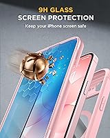 Vista 641 de Miracase Funda magnética para iPhone 14 de 6.1 pulgadas, protector de pantalla de vidrio templado integrado + protector de lente, compatible