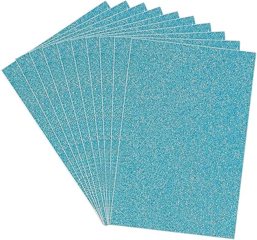 Papel de cartulina con purpurina, 20 hojas de cartulina con purpurina adhesiva, paquete de papel A4, autoadhesivo, 8.2 x 11.6 pulgadas, papel