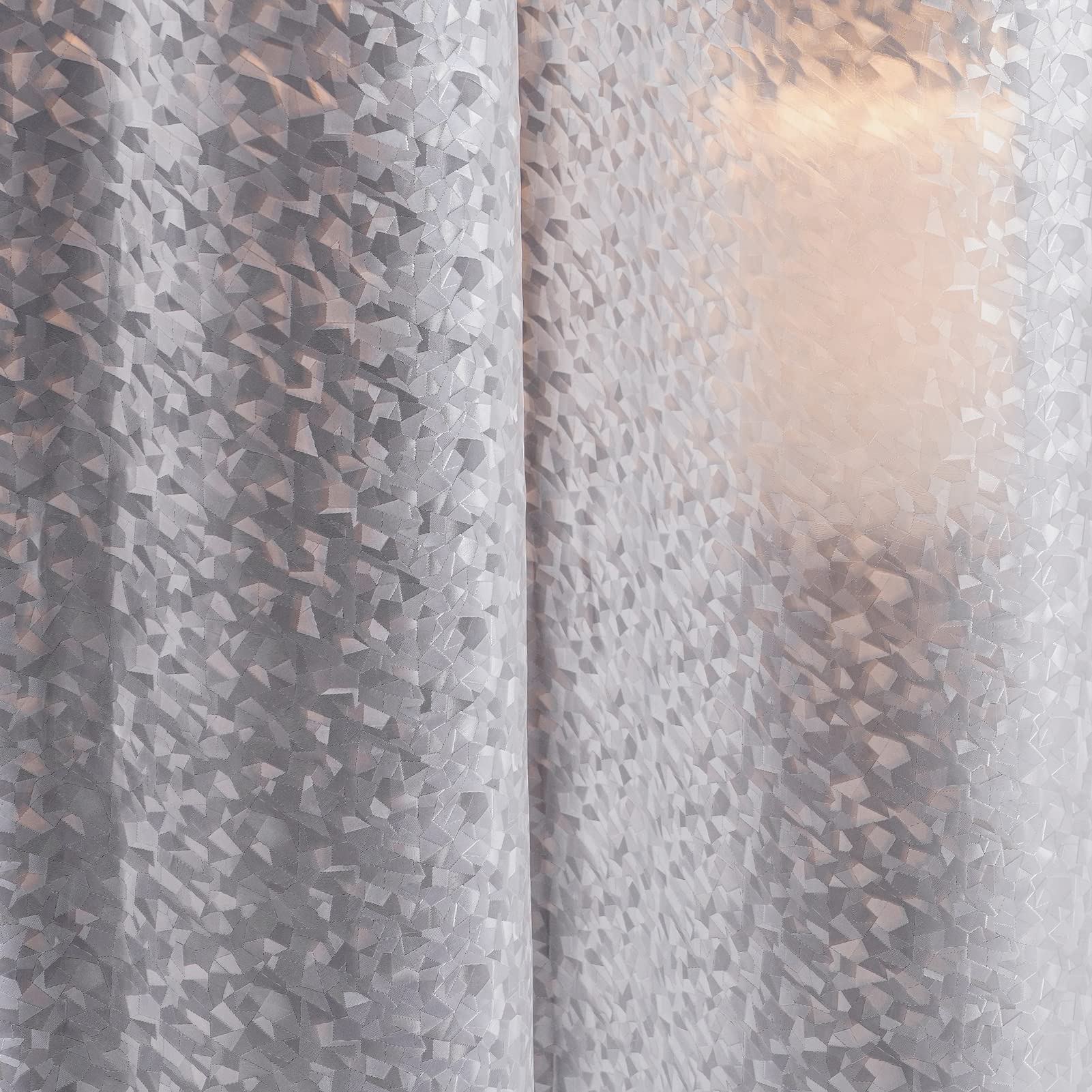 Furlinic zasłona prysznicowa, przeciw pleśni, wodoszczelna, przezroczysta, z tworzywa EVA, 120 x 180 cm, z efektem 3D, błyszcząca, z 8 pierścieniami do zasłony prysznicowej, obszycie z kamieniami.