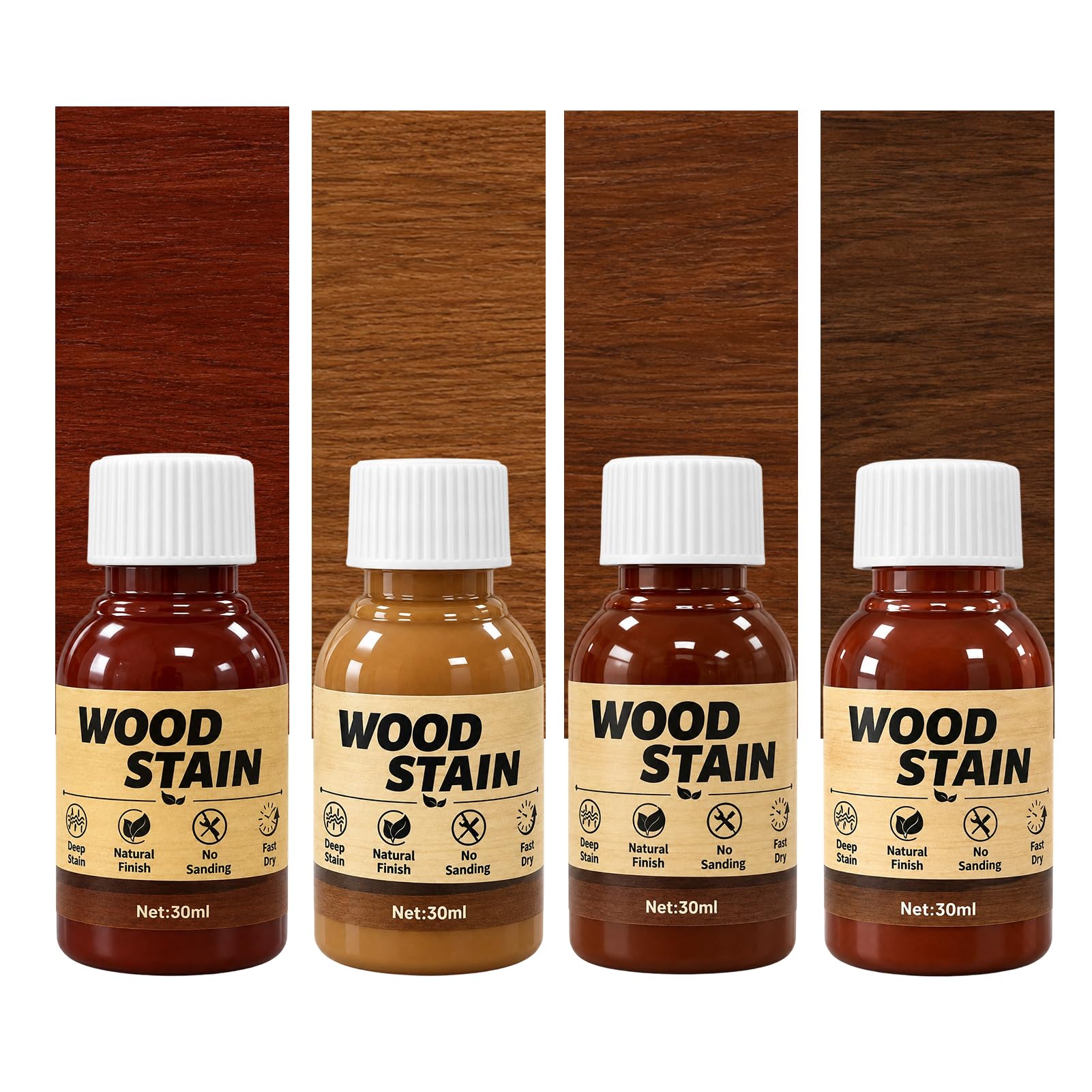 Wood Stain, Dark Brown Wood Stain Repair Kit, Water-Based Wood Stains