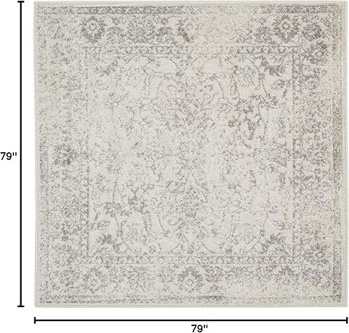 Miniatura 493 de Safavieh colección Adirondack - Alfombra de área, 6 x 9 pies, gris y azul, diseño oriental desgastado, no desprende pelusa, fácil cuidado, ideal