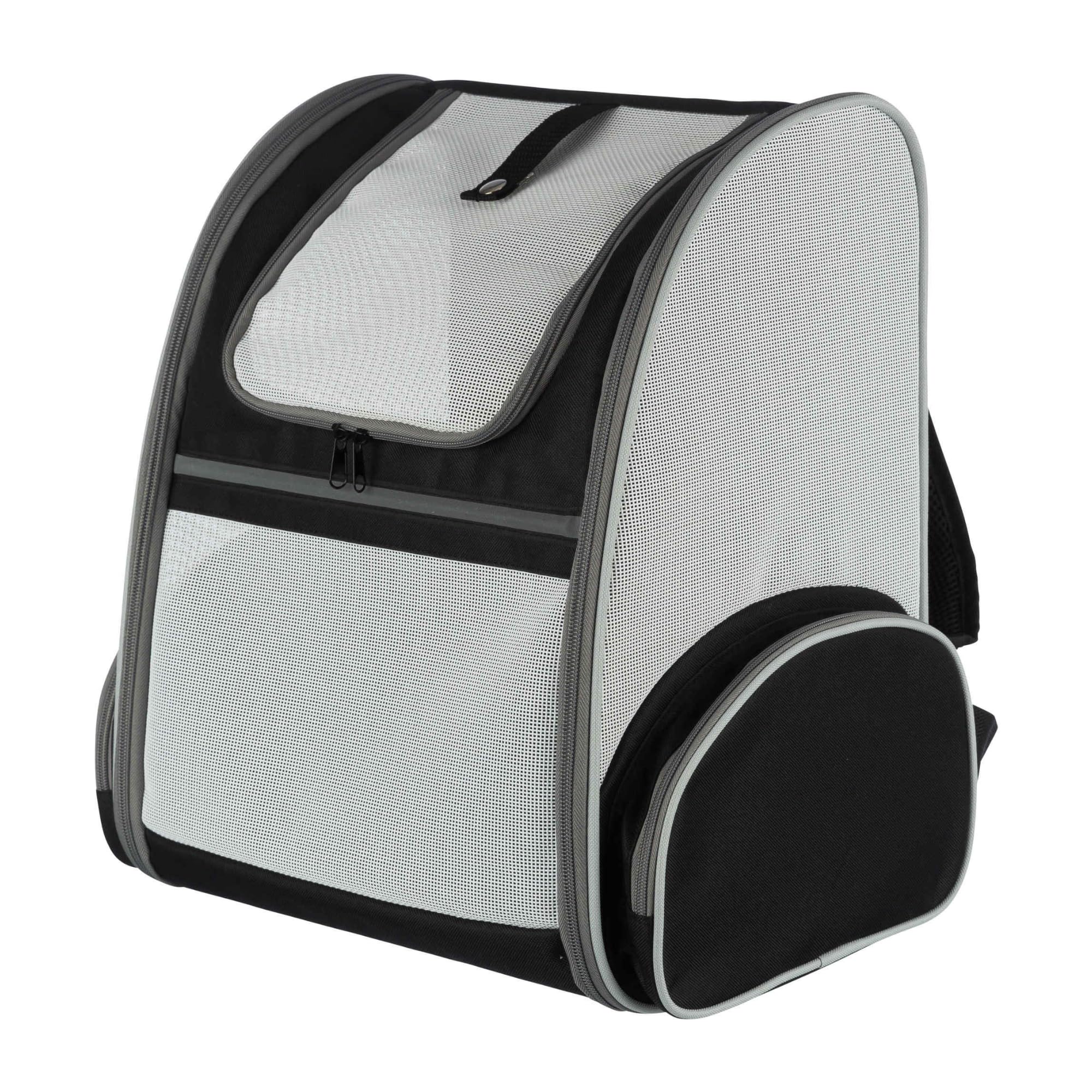 TRIXIE Rucksack Chloe - hellgrau/schwarz 39 × 43 × 27 cm