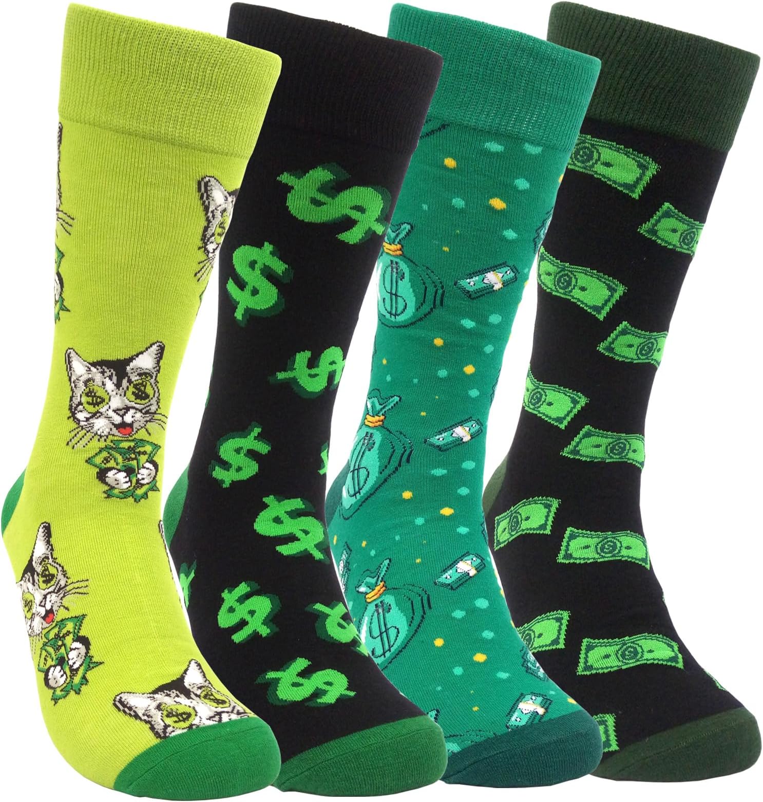 Mens Funny Patterned Dress Socks Novelty Crazy Design Cotton Socks Gift for Him