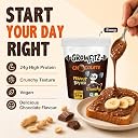 Growfitz CHOCO LAVA Peanut Butter | Indulgent Chocolate Taste | 24 g High Protein | Crunchy Peanut Butter Spread | No Palm Oil | No Added Sugar | Protein Rich, 800g - Pack of 3 gallery image