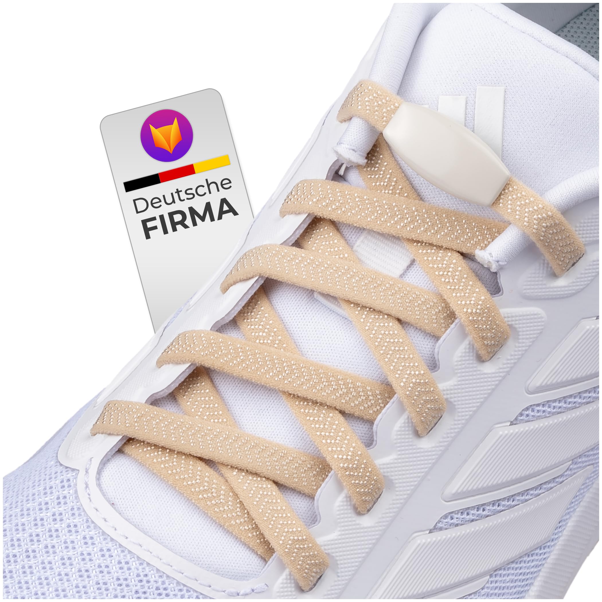 Schnürfuchs Premium Elastische Schnürsenkel ohne binden – Elegantes Schnellschnürsystem Schnürsenkel elastisch Gummi Schnürsenkel Schnellverschluss