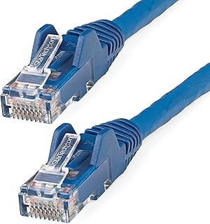 StarTech.com 3m CAT6 Ethernet Cable - LSZH (Low Smoke Zero Halogen) - 10 Gigabit 650MHz 100W PoE RJ45 UTP Network Patch Cord Snagless with Strain Relief - Blue, CAT 6, ETL Verified (N6LPATCH3MBL)