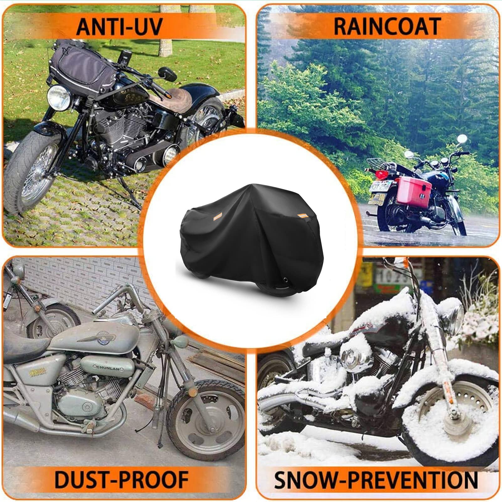 Motorfiets Hoes voor Benelli Imperiale 400, Oxford-stof Motorfiets Hoes Waterdicht Zonwerend Stofdicht, Binnen Buiten Ademend Beschermhoes Accessoires,B