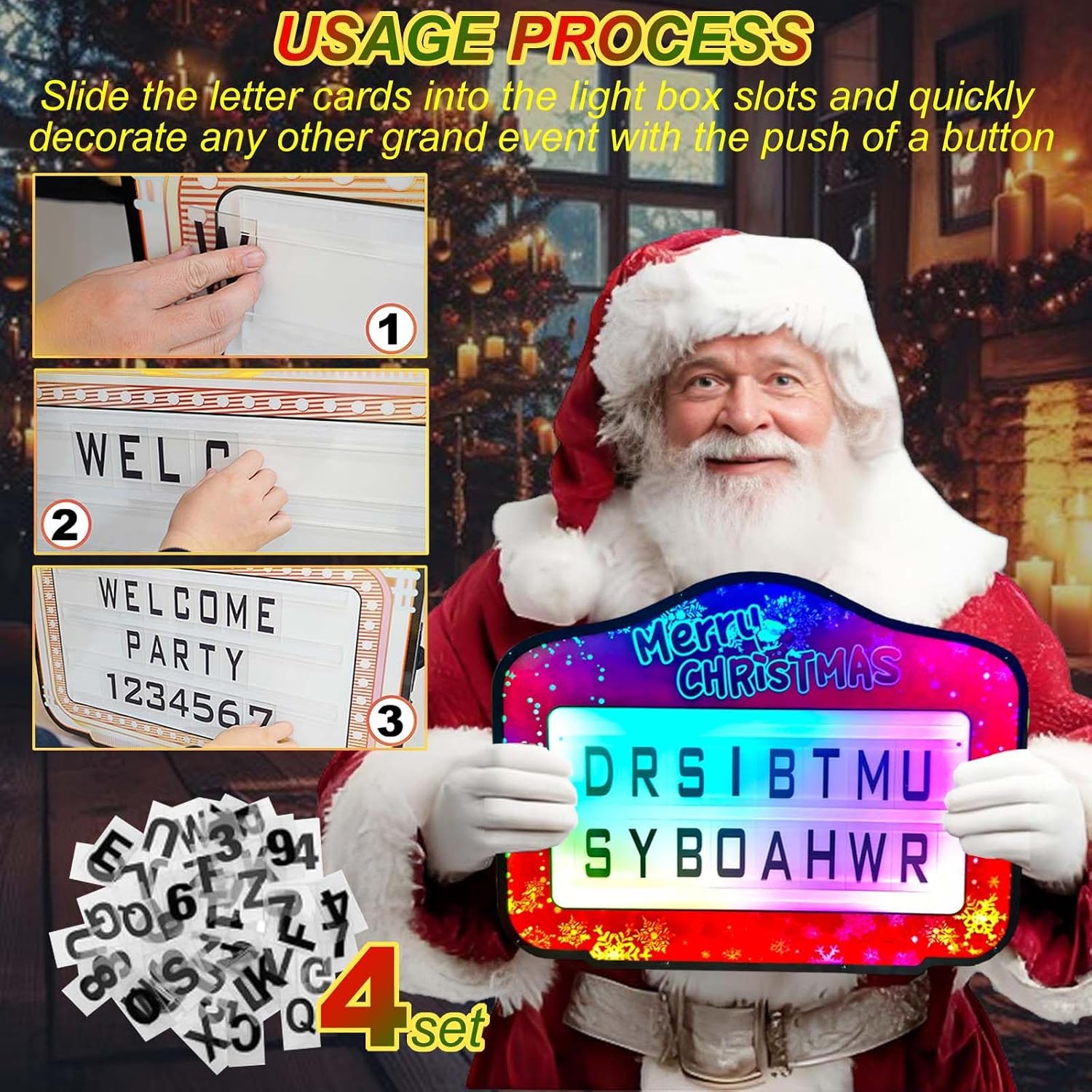 2 Rows Numbers and Letters Bottle Presenter,Lightweight 3Kg Weight,Christmas VIP Bottle Service Sign,Continuous Work 3-4 Hours