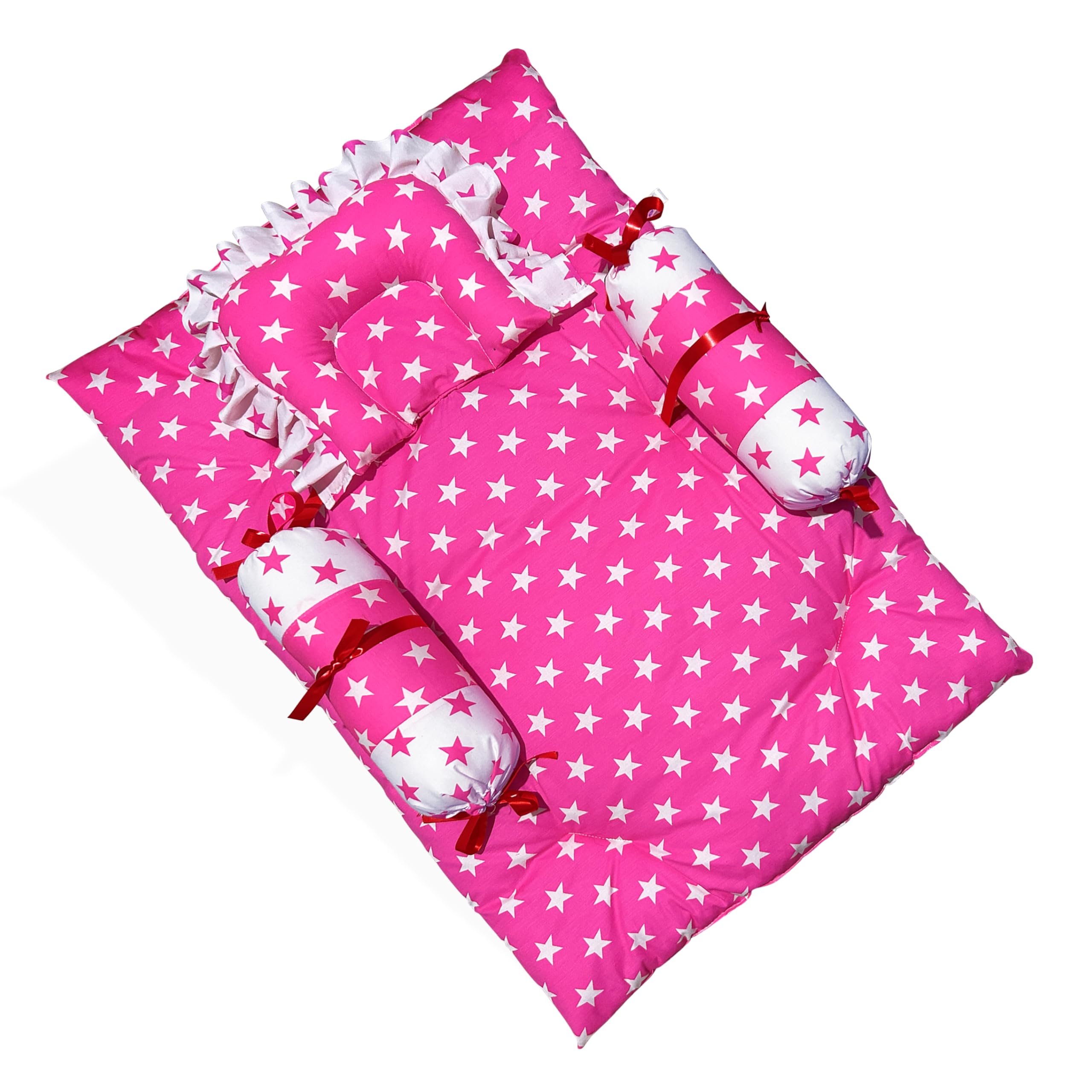 MOM & SON New Born Baby Bedding Set,Sleeping Bag, Baby Mosquito Net & Gadda Mattress Set for 0-6 Months (Pack of 3) - Image 3 thumbnail