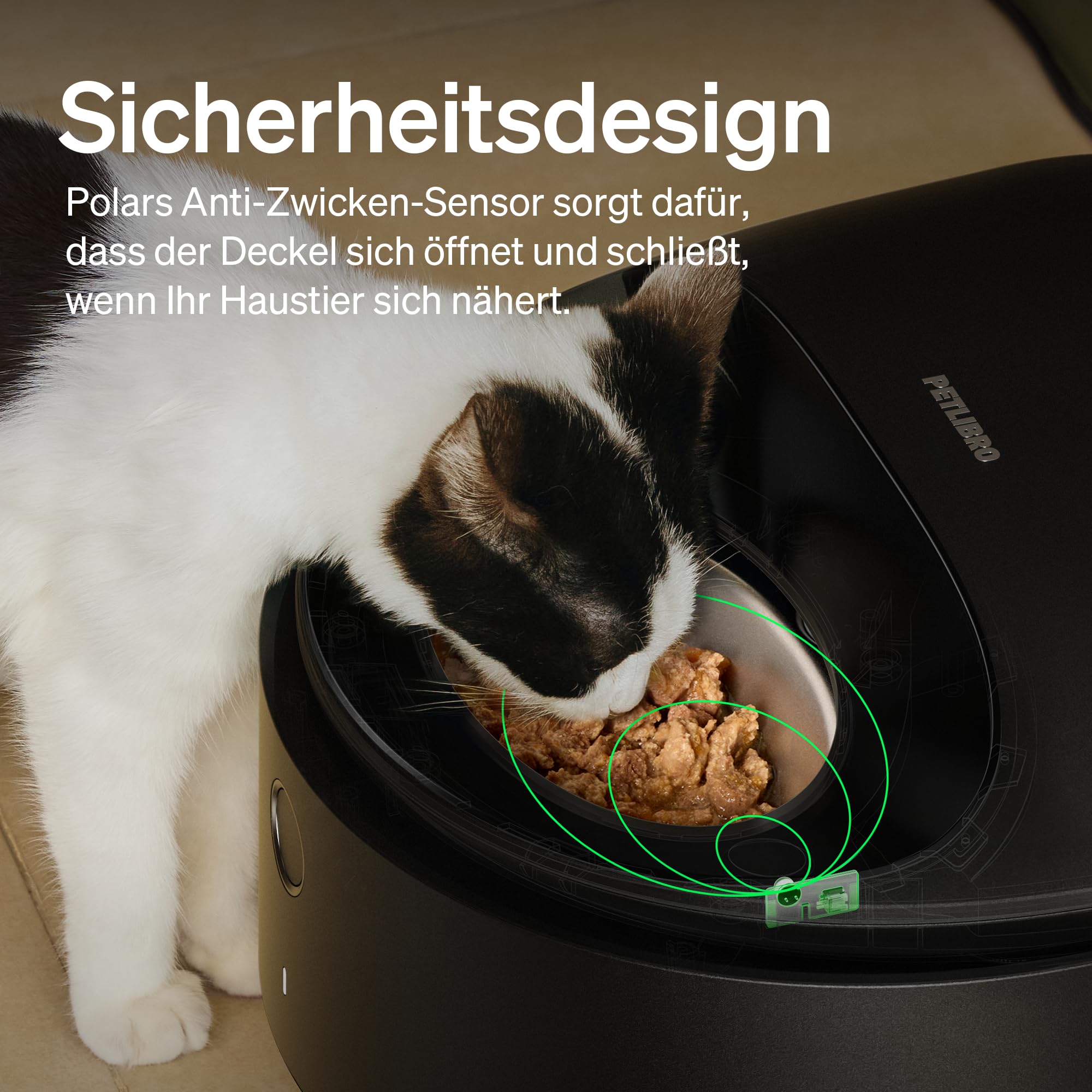 PETLIBRO Futterautomat Katze Nassfutter mit Spülmaschinengeeigneter Edelstahlnapf, Nassfutterautomat mit Halbleiter Kühlung, 2,4 GHz Wi-Fi Smart App-Steuerung, 3 Tage wahre Frische, Wet Food Feeder