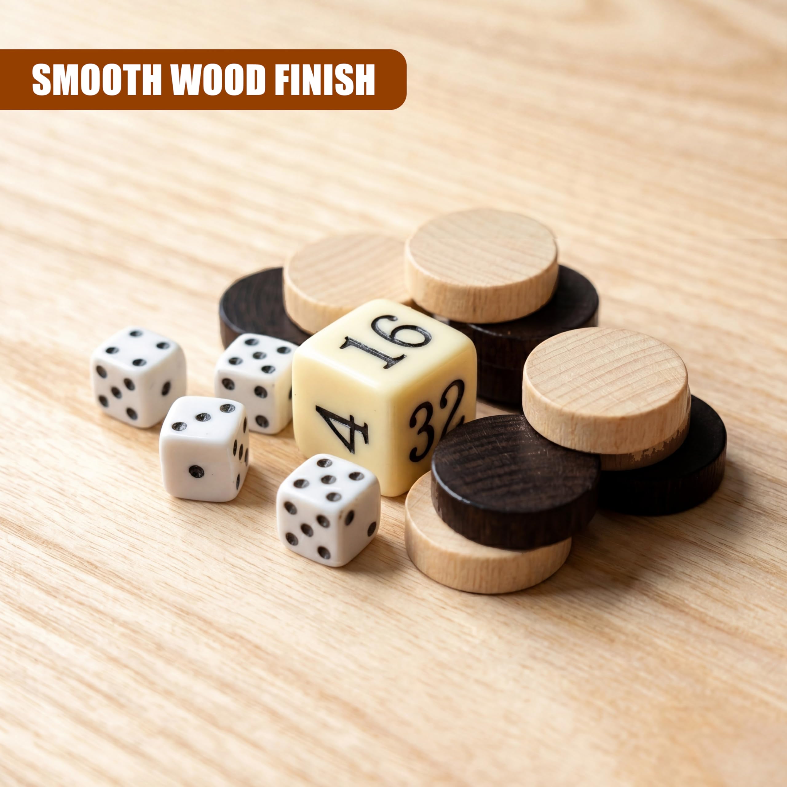 MTS Holzbrettspiel 3 in 1 3 in 1, Kompendium Reisespiele, Schach Backgammon, Damenspiel