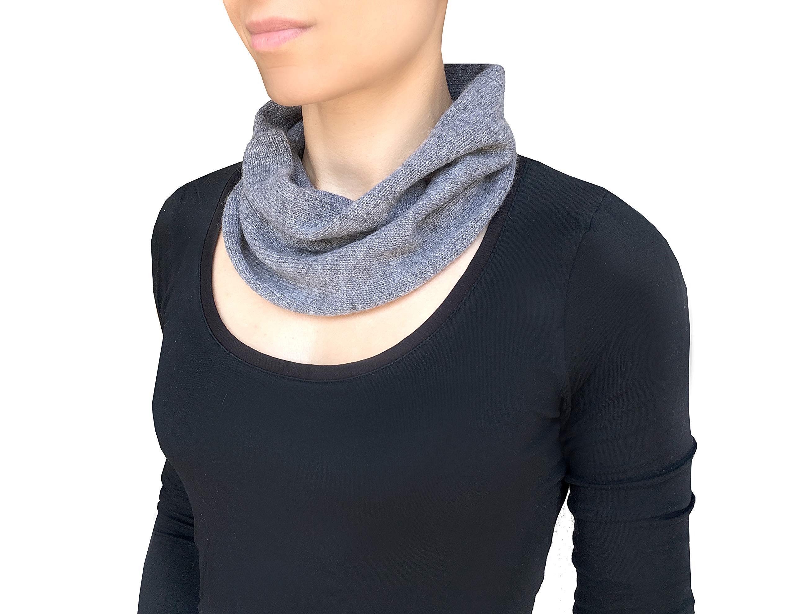 Scalda Collo Sciarpa Donna Cachemire Grigio