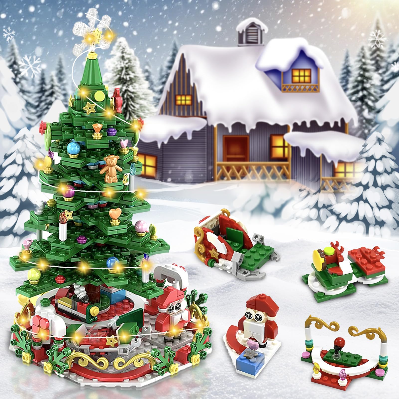 Advent Calendar 2025, 24 Days Countdown Building Blocks Kids Toys, Christmas Tree Building Toys - Image 2
