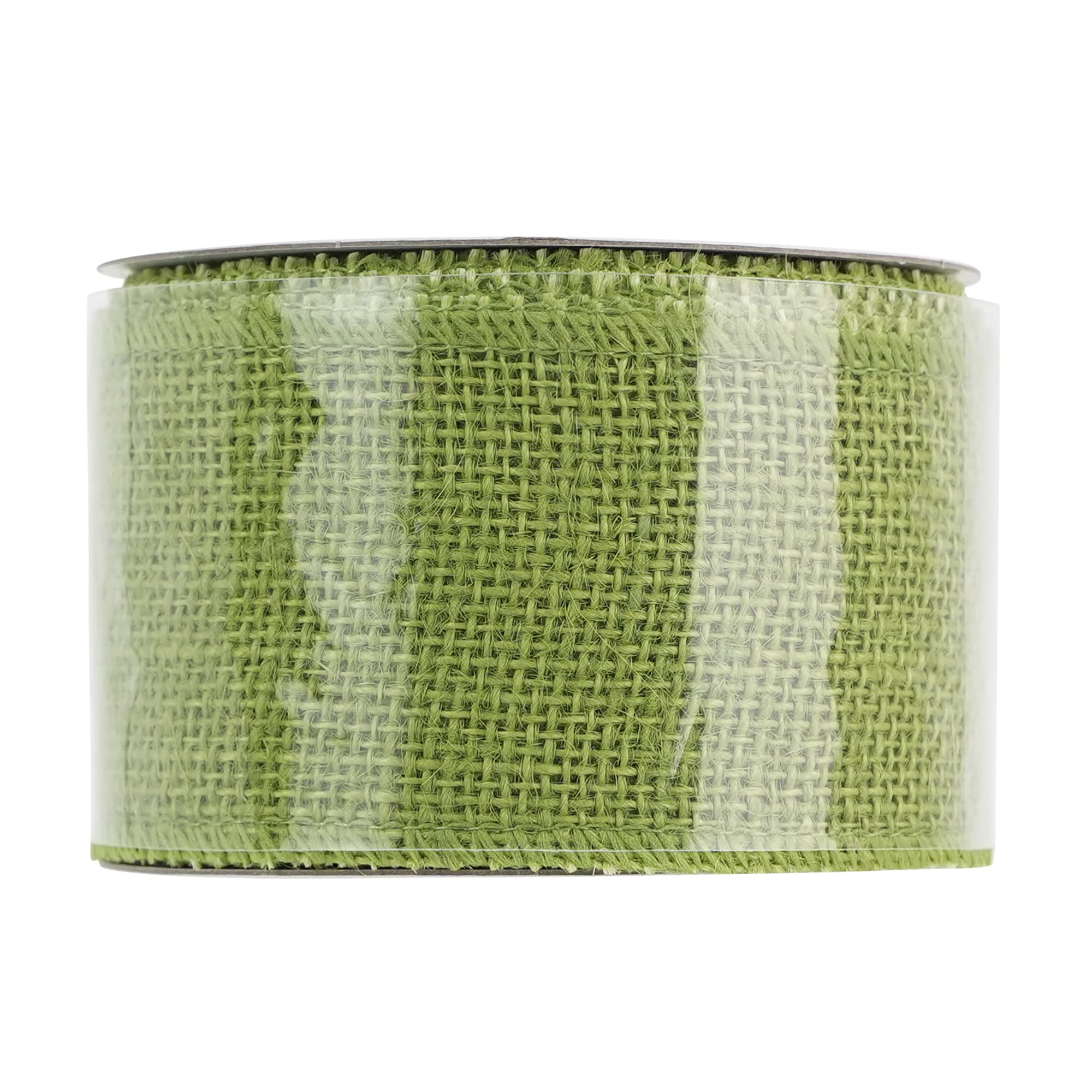 MEEDEE Salbeigrünes Juteband, 6,3 cm, natürliches Jute-Sackleinenband, Salbeiband, Juteband, Bastelband, Stoffband für rustikale Party, Hochzeit, Dekoration von Kranzschleifen (9,1 m)