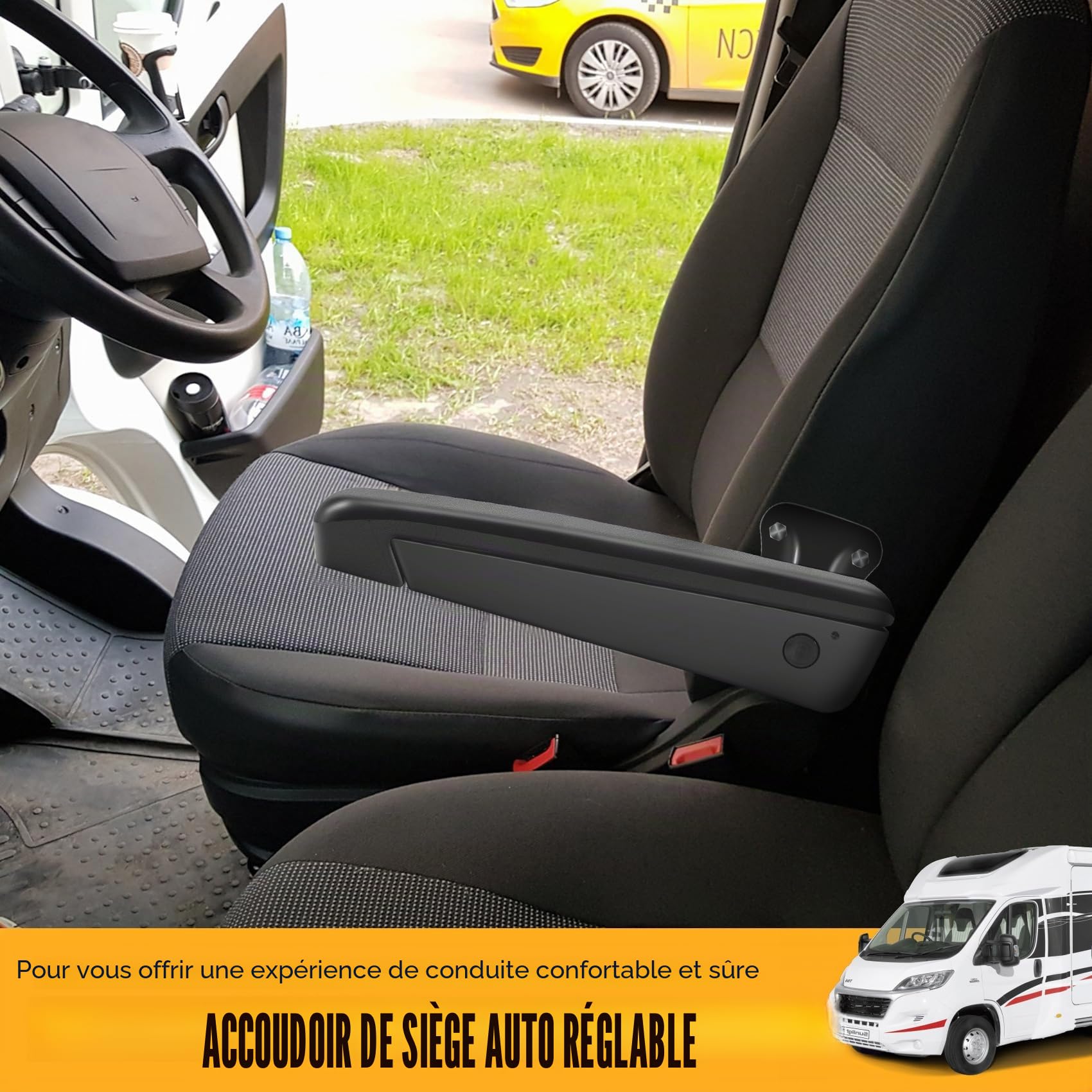 Accoudoir de siège universel réglable pour voiture, camping-car, auto, pièces pour gauche