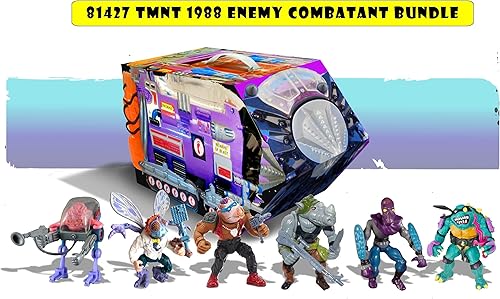 Miniatura 3 de PlayMates Teenage Mutant Ninja Turtles: Retro Villains Mutant Module - Juego de figuras de acción de 6 piezas, multicolor