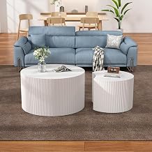 Round Nesting Coffee Table Set of 2